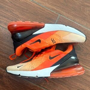 Nike Air Max 270 Bright Orange and Black Shoes